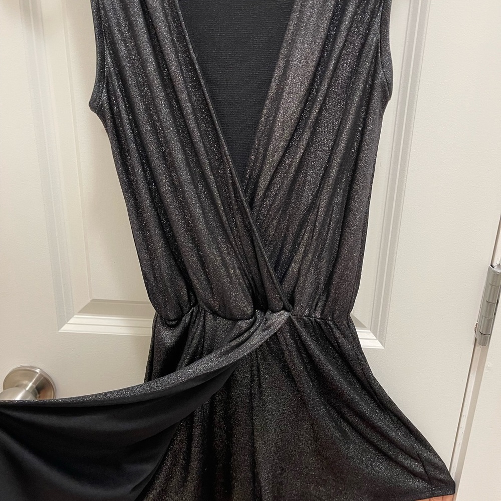Metallic Black sparkly romper from Revolve, brand Peter’s Pot! - Picture 2 of 7